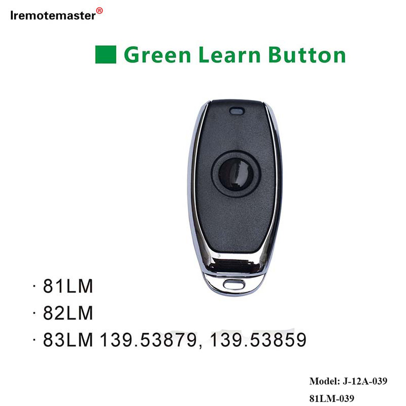 81LM 82LM 83LM Green Learn կոճակի համար 390MHz Ավտոտնակի դռան հեռակառավարման վահանակ